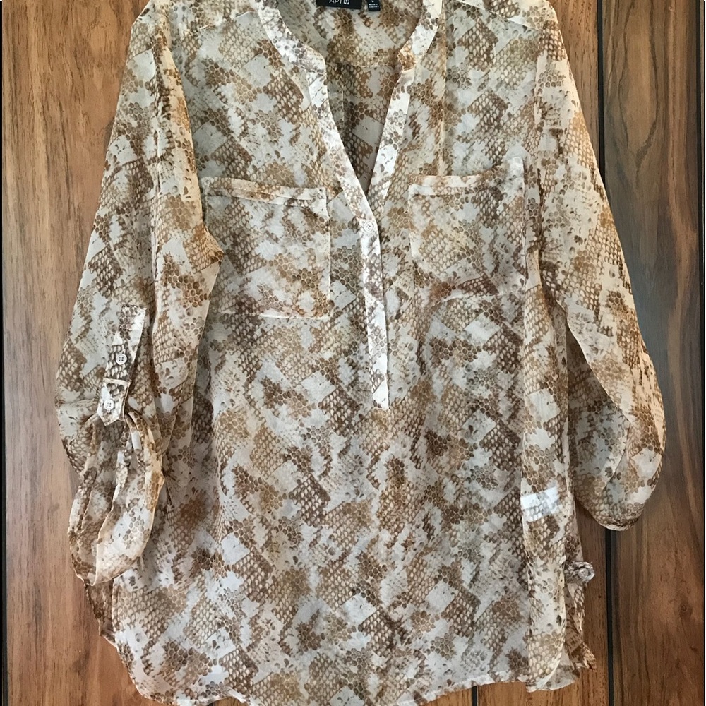 Sheer printed blouse